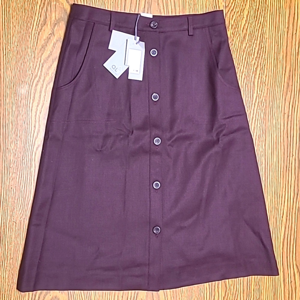 QL2 midi dark purple skirt